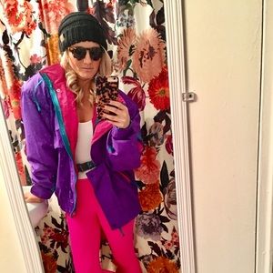 80s or 90s Neon Ski Jacket